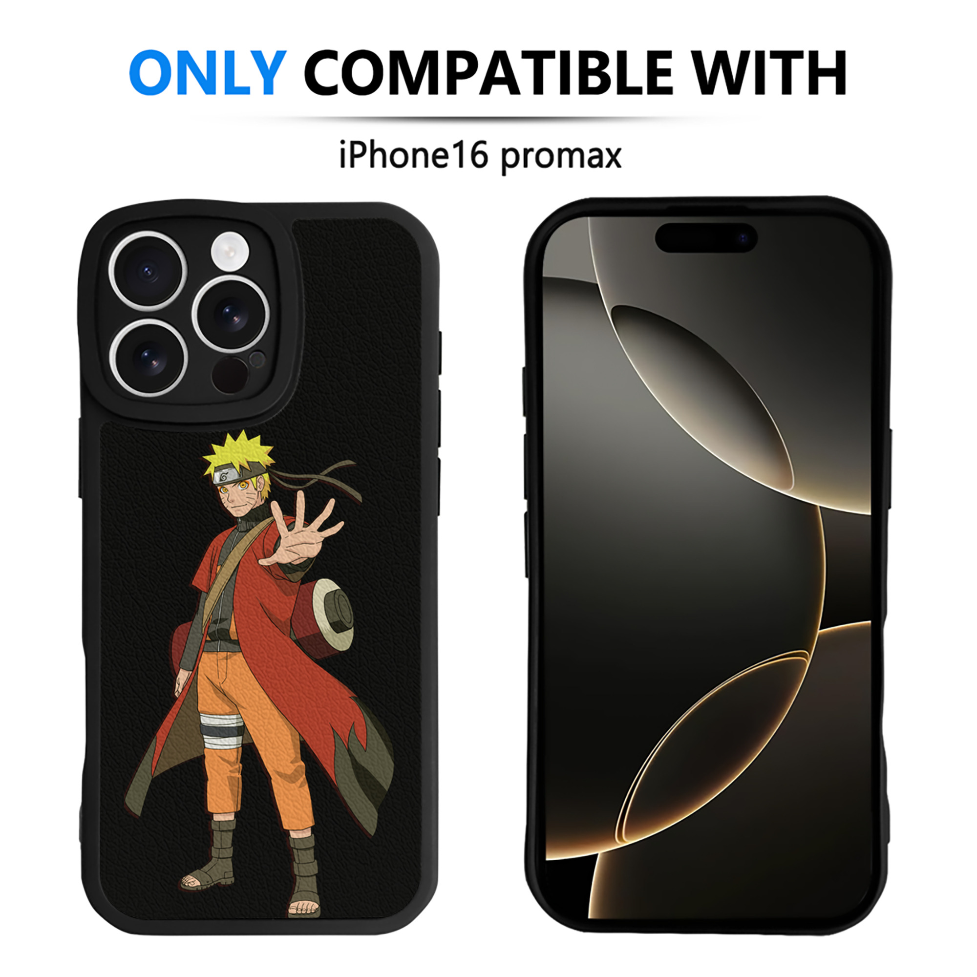 （画像用） NARUTO -ナルト- うずまき ナルト Uzumaki Naruto 【iPhone 16シリーズ対応】シリコンスマホケース（レザー調） 材質：シリコン
